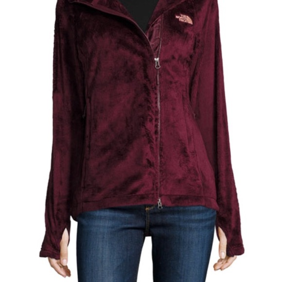 North face deep garnet red Osito jacket side zipM - Picture 2 of 2